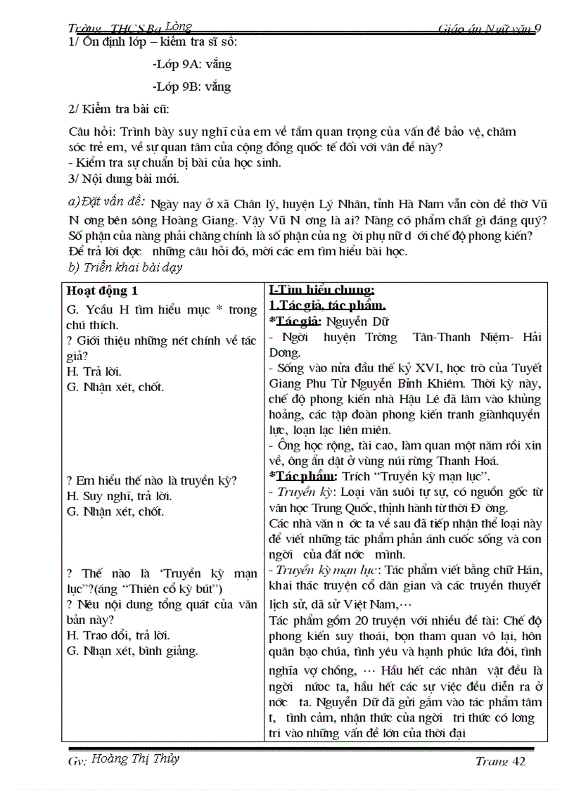 image for page Giáo án Ngữ văn 9 T1