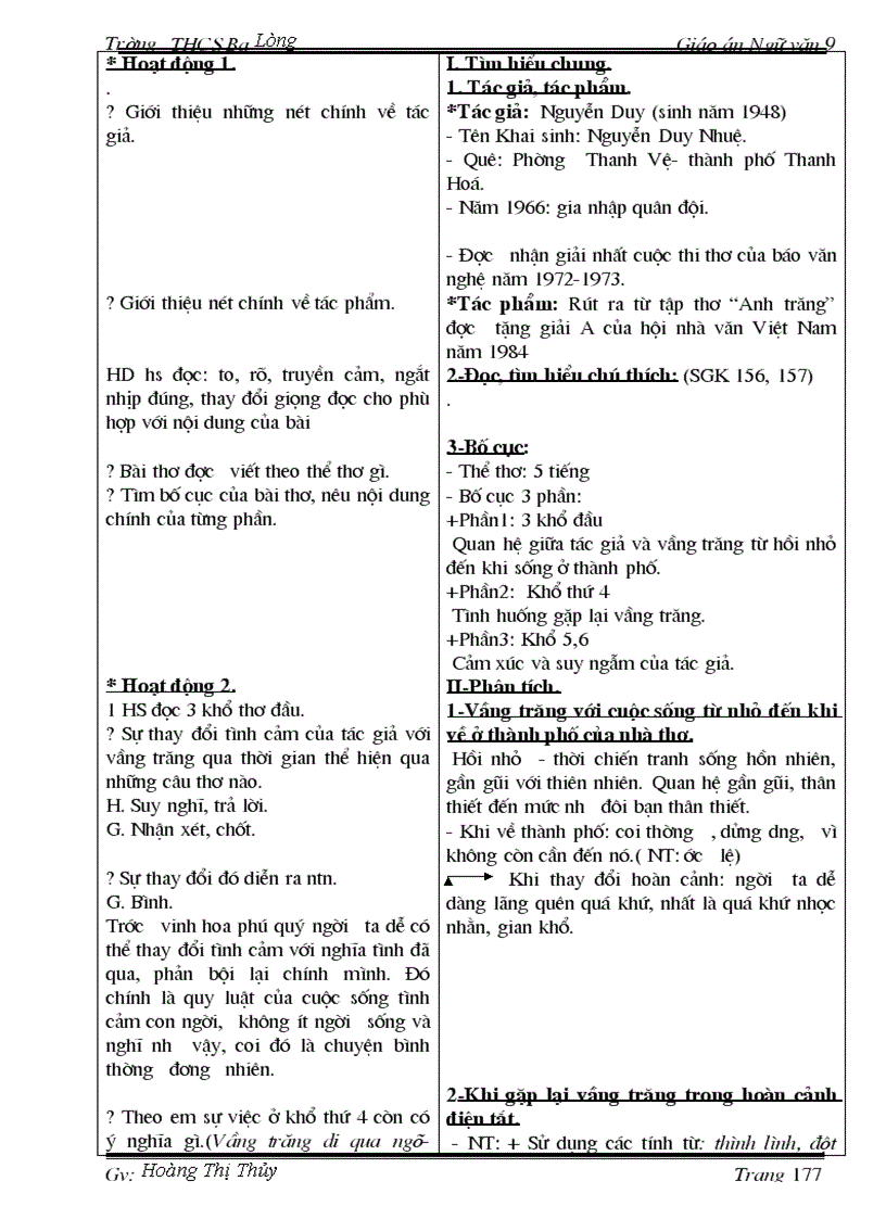 image for page Giáo án Ngữ văn 9 T1