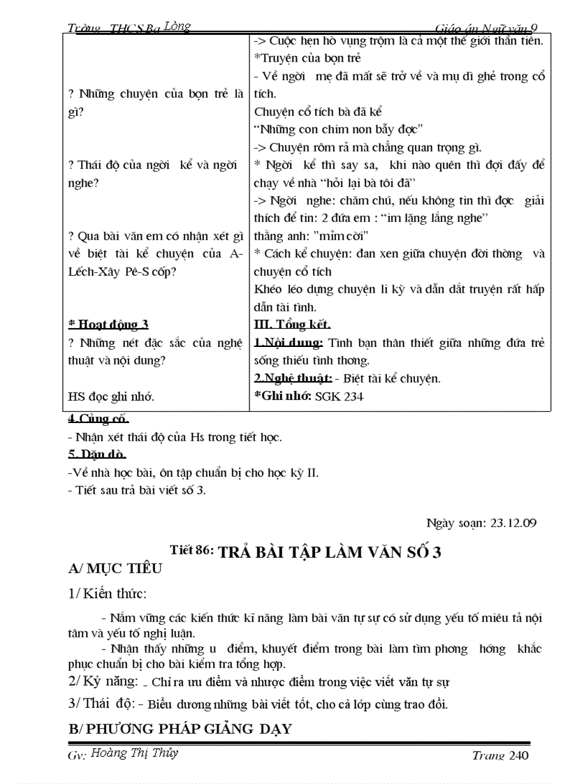 image for page Giáo án Ngữ văn 9 T1