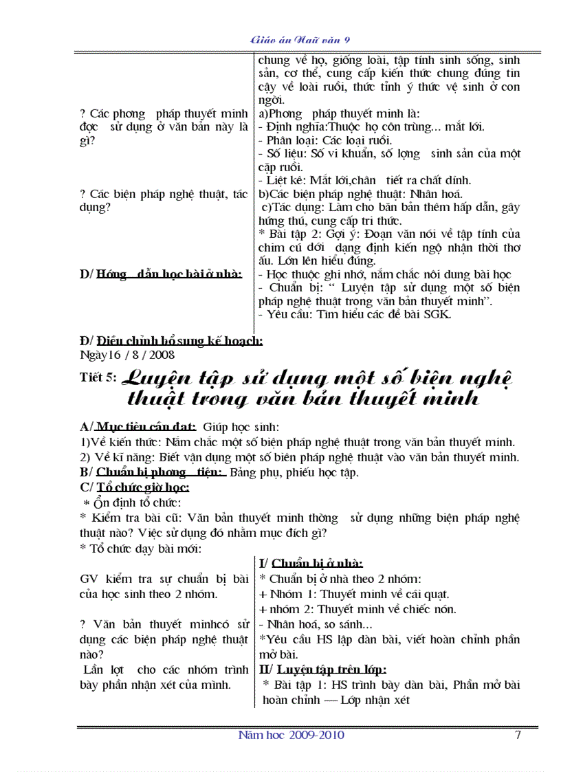 image for page Giáo án Ngữ văn 9 T1 10