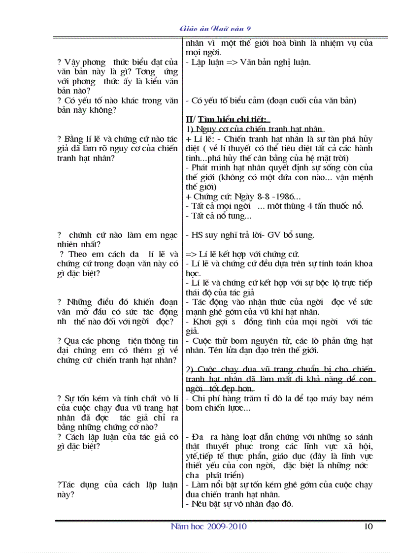 image for page Giáo án Ngữ văn 9 T1 10
