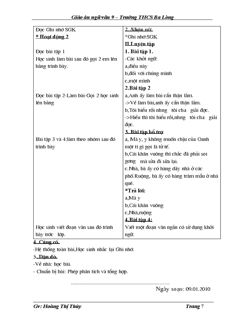 image for page Giáo án Ngữ văn 9 T2