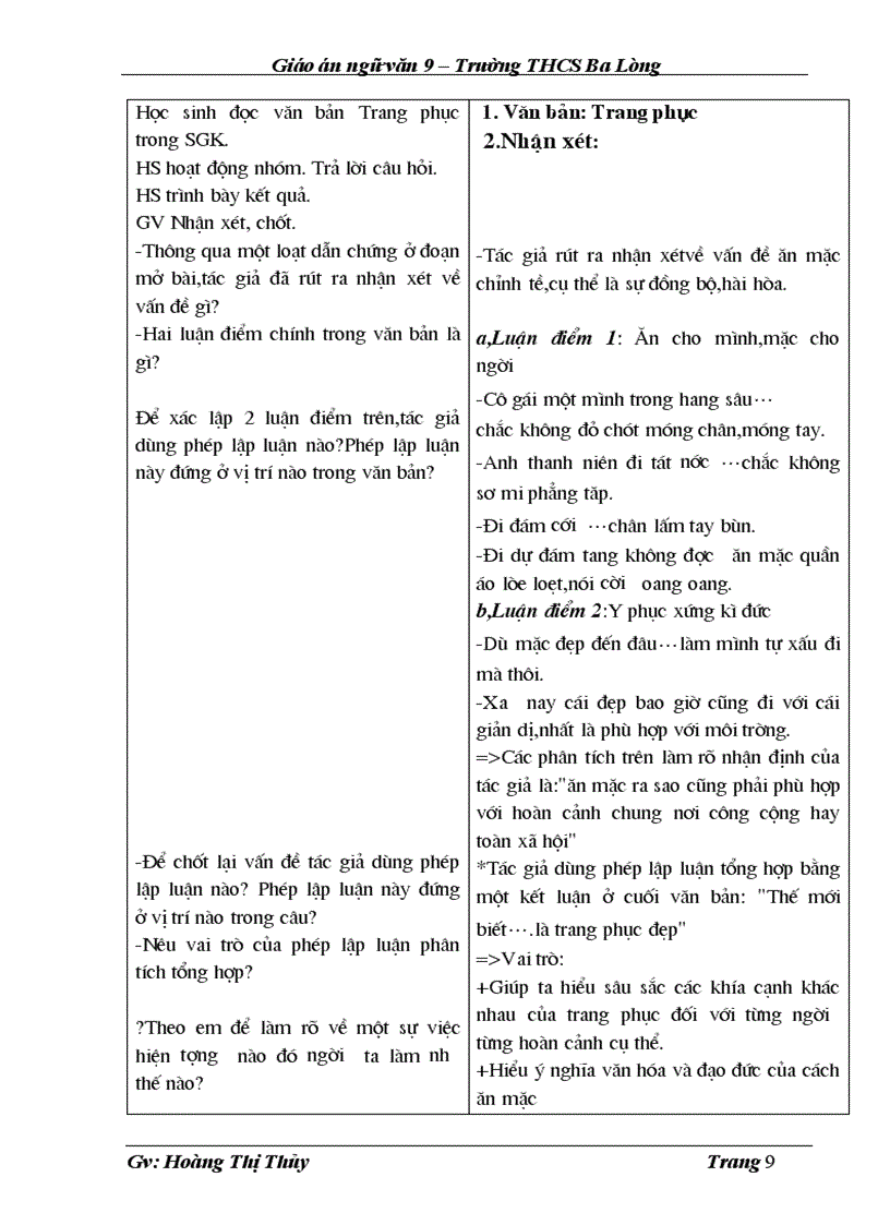 image for page Giáo án Ngữ văn 9 T2