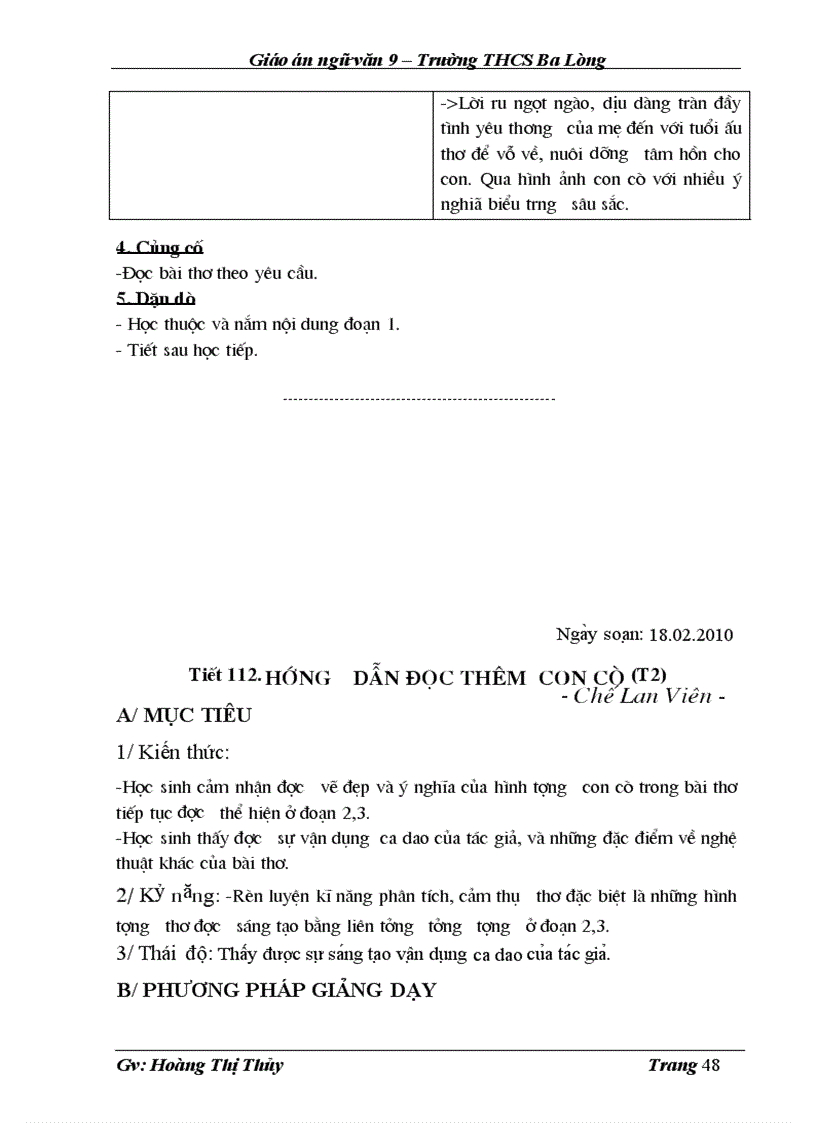 image for page Giáo án Ngữ văn 9 T2