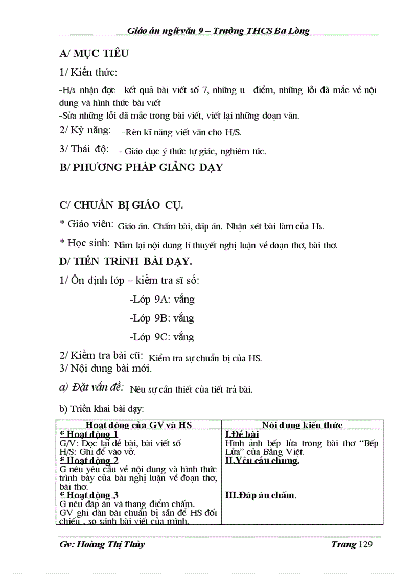 image for page Giáo án Ngữ văn 9 T2