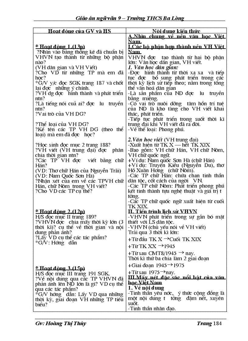 image for page Giáo án Ngữ văn 9 T2