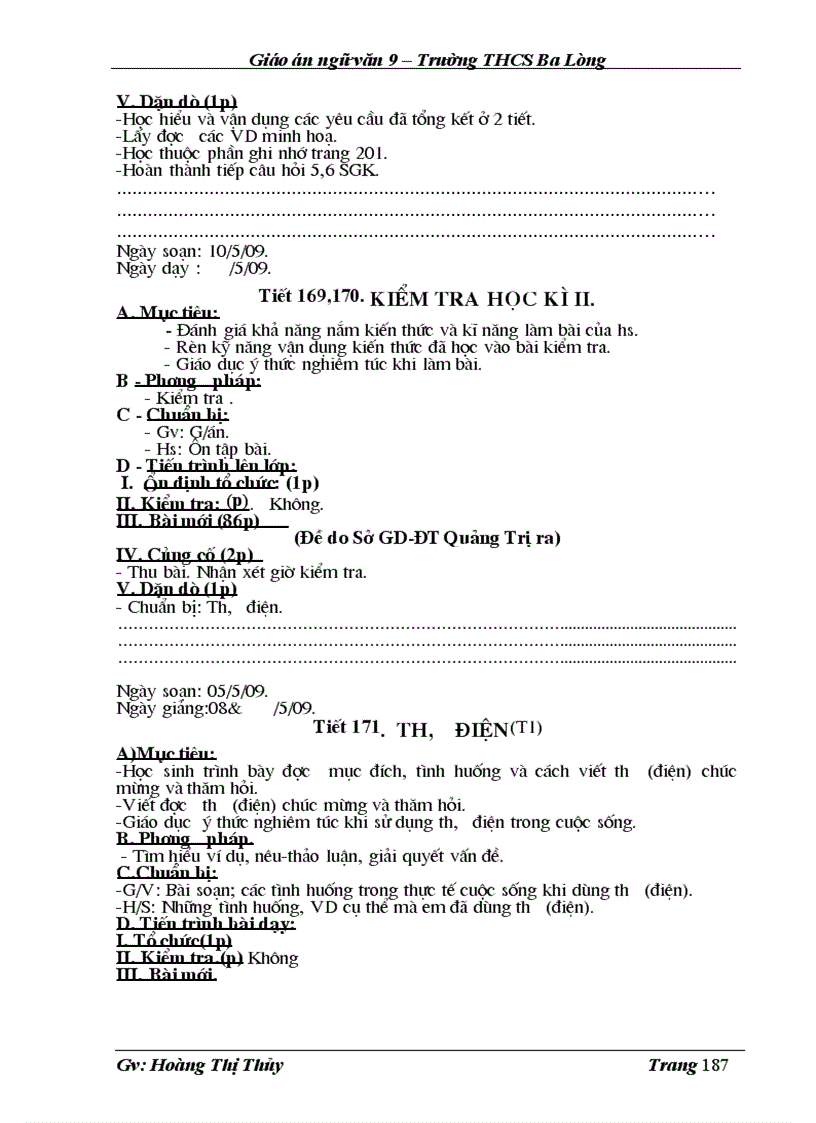 image for page Giáo án Ngữ văn 9 T2