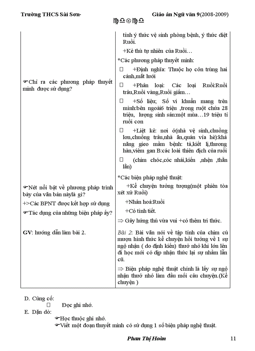 image for page Giáo án ngữ văn 9 Theo mẫu mới