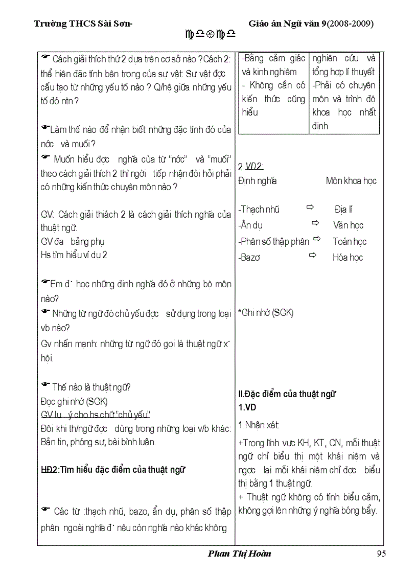 image for page Giáo án ngữ văn 9 Theo mẫu mới