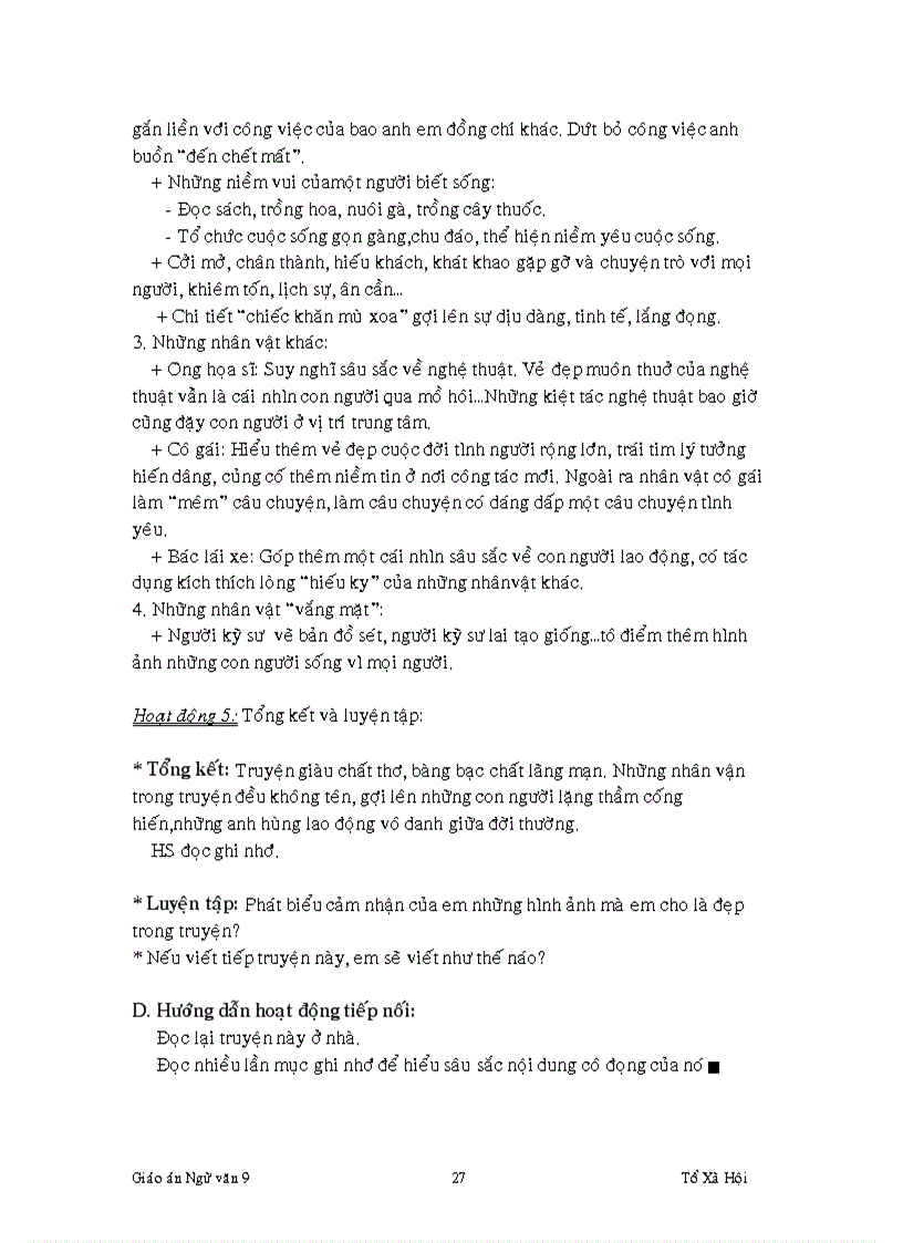 image for page Giáo án Ngữ văn 9 tiết 66 đến 70