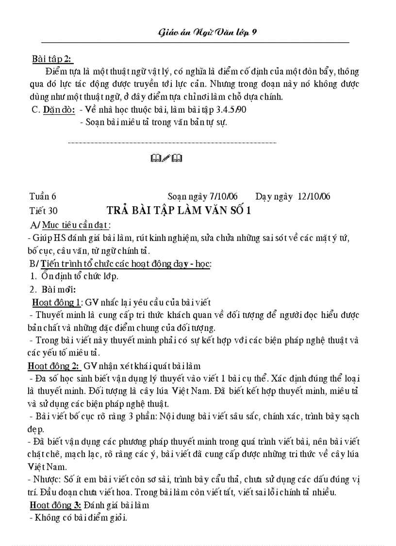 image for page Giáo án Ngữ Văn 9 Toàn tập