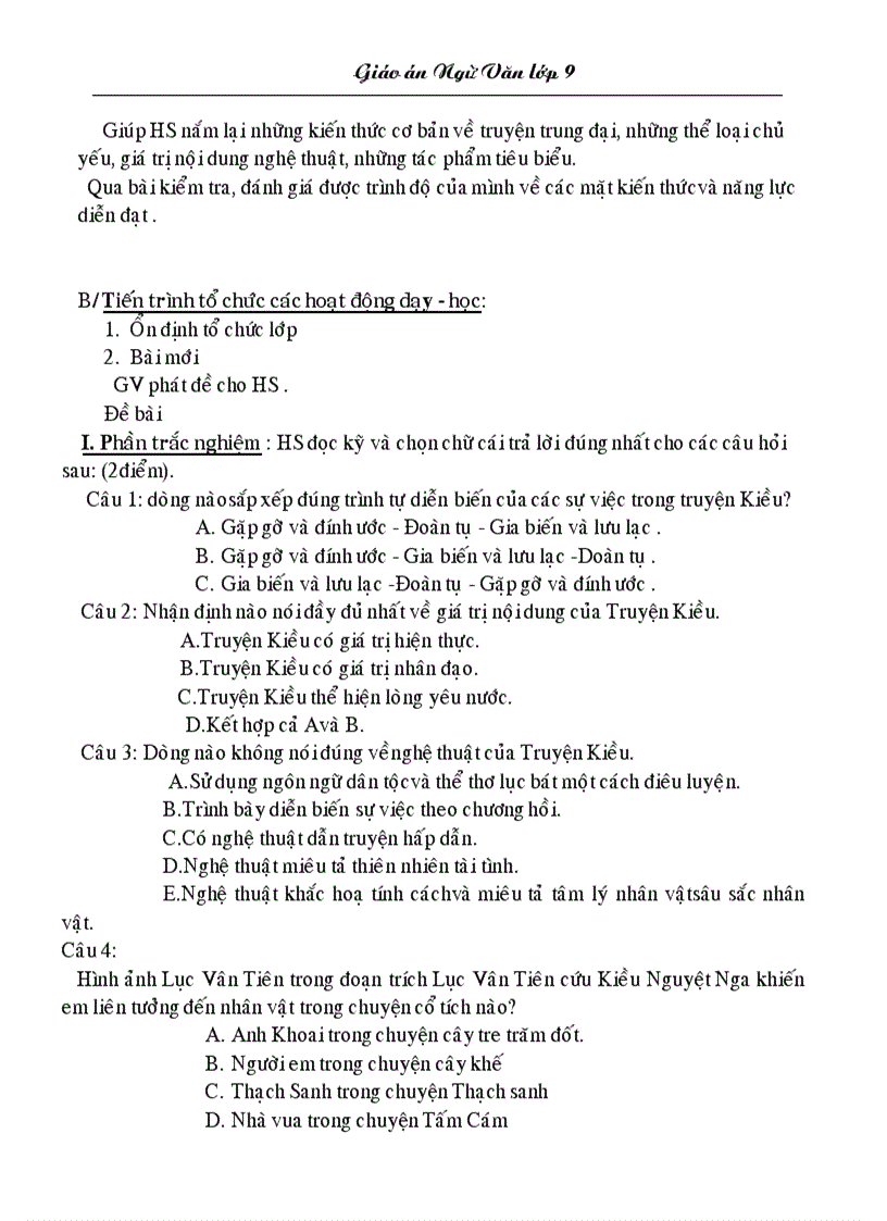 image for page Giáo án Ngữ Văn 9 Toàn tập