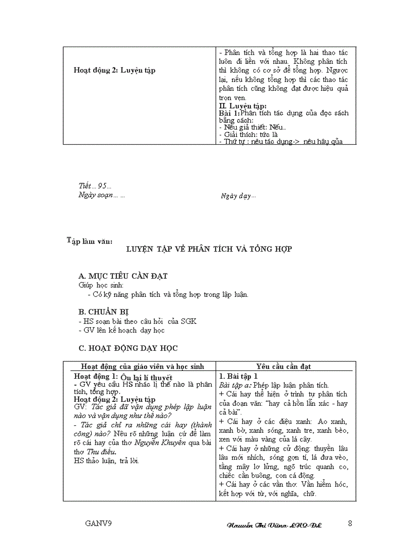 image for page Giáo án ngữ văn 9 toàn tập 2