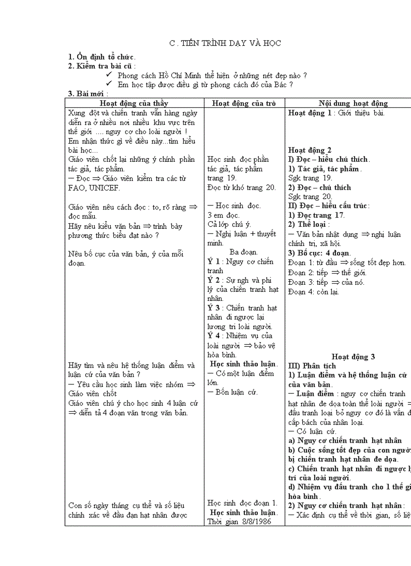 image for page Giáo án ngữ văn 9 trọn bộ 3 cột năm học 2010 2011