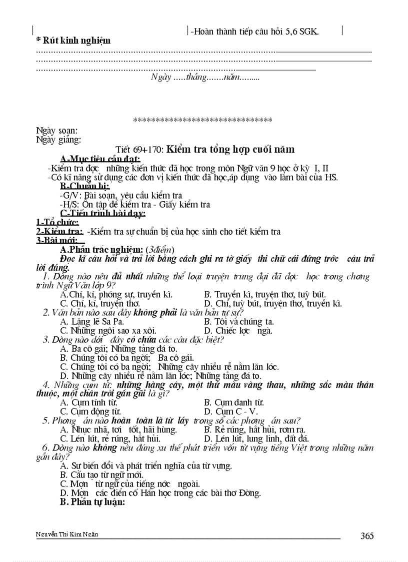 image for page Giao an Ngu Van 9 tu tiet 1 175