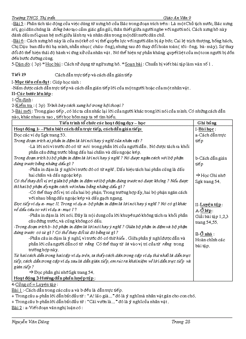 image for page Giáo án ngữ văn 9 tuần 1 6 năm 09 10