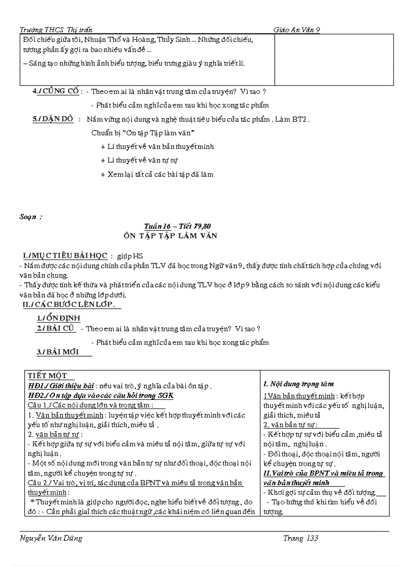 image for page Giáo án ngữ văn 9 tuần 1 6 năm 09 10