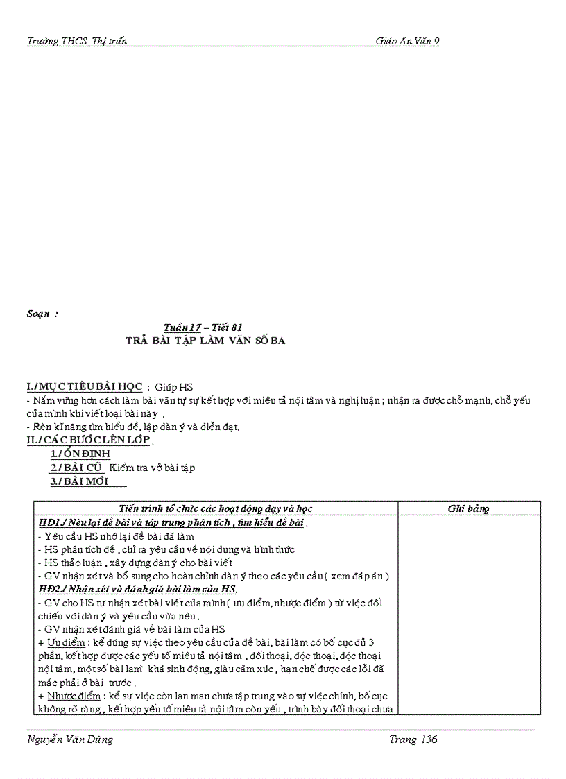 image for page Giáo án ngữ văn 9 tuần 1 6 năm 09 10