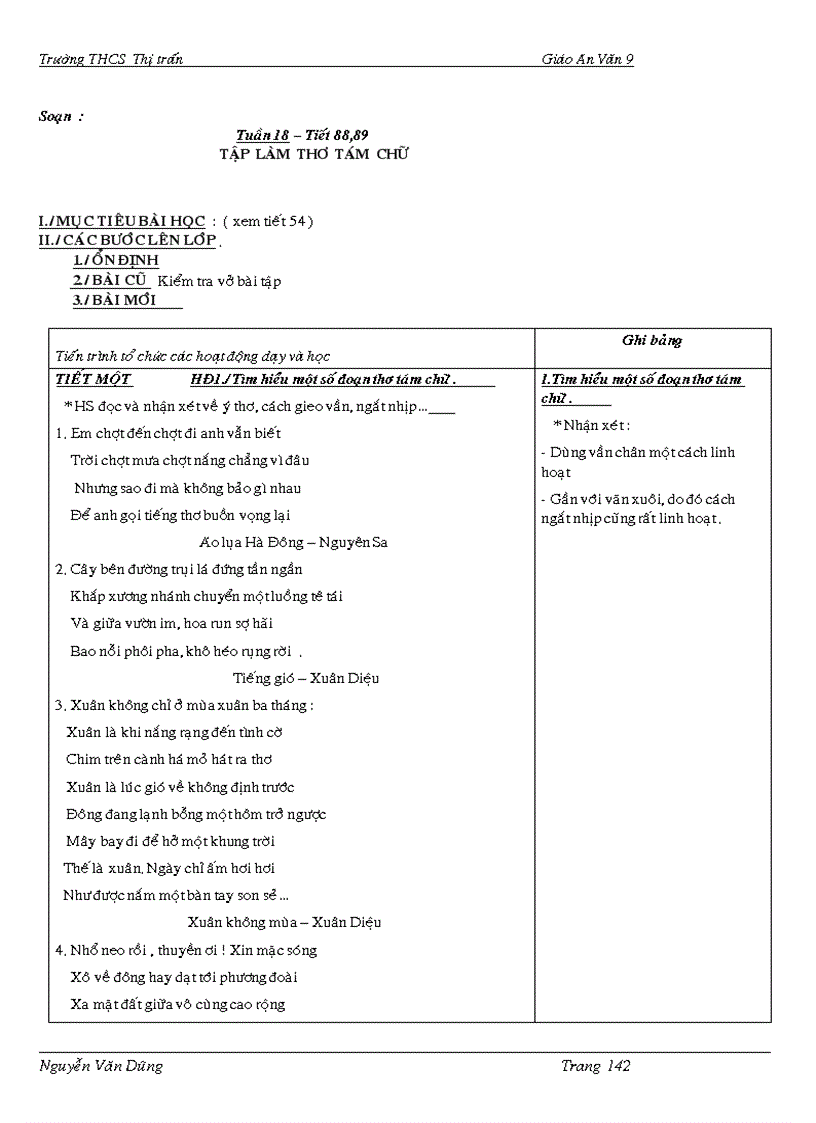 image for page Giáo án ngữ văn 9 tuần 1 6 năm 09 10