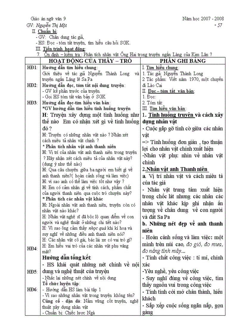 image for page Giáo án Ngữ văn 9 tuần 1 tuần 18