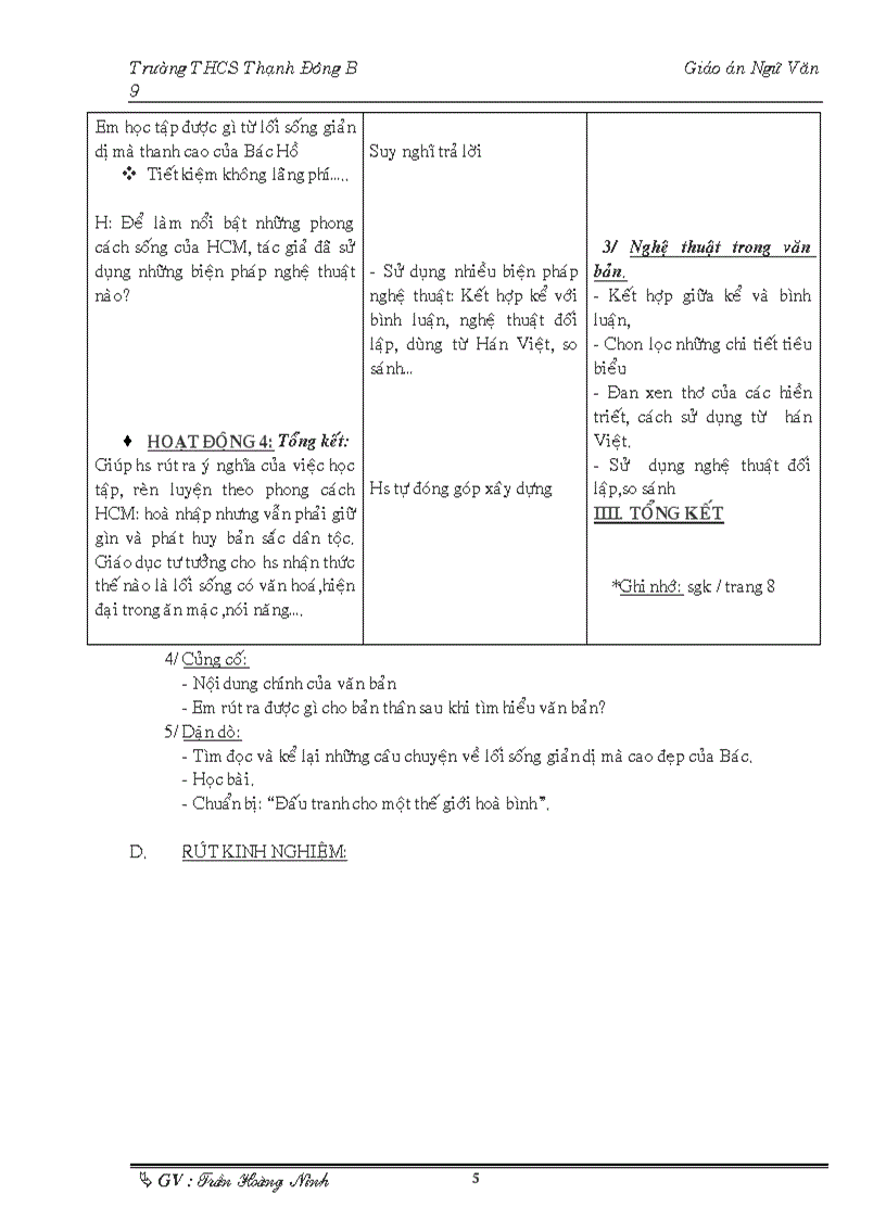 image for page Giáo án ngữ văn 9 tuần 1 tuần 6