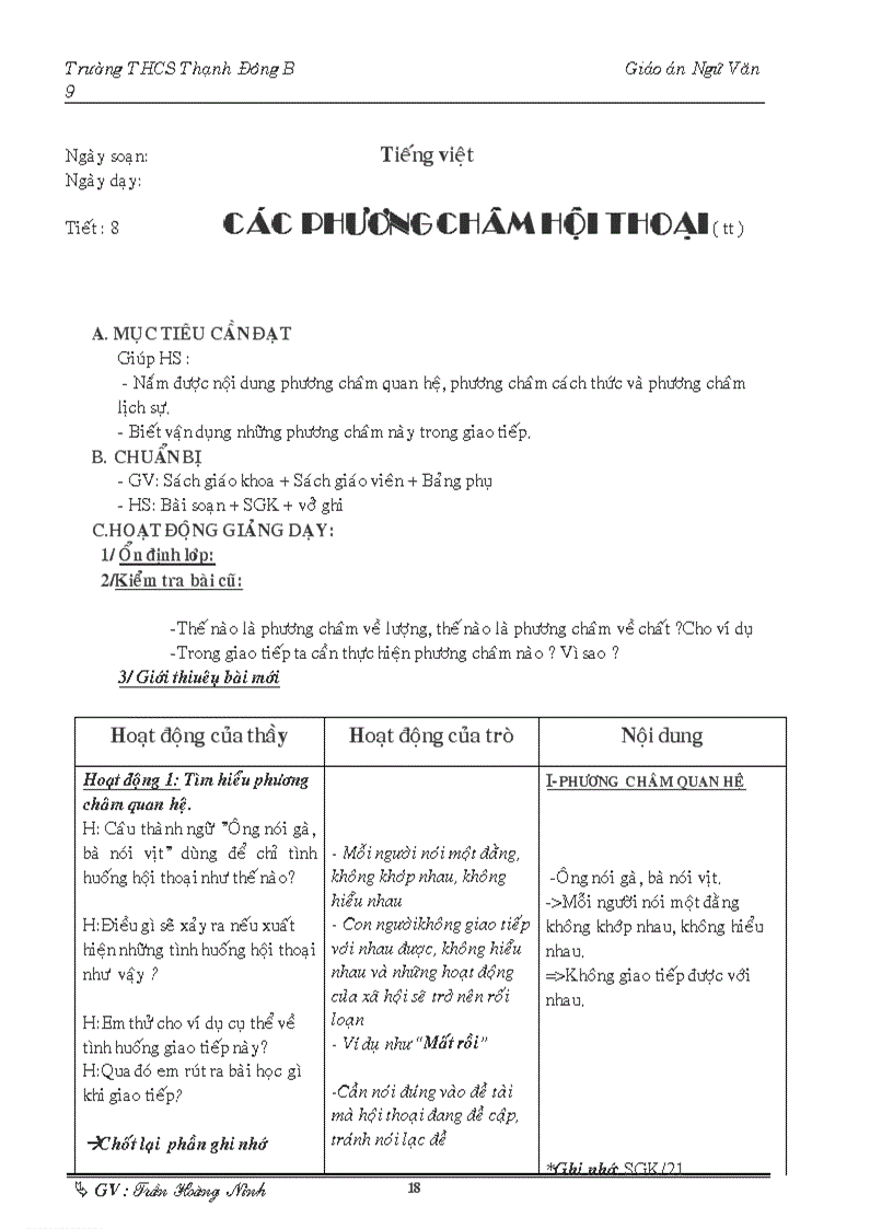 image for page Giáo án ngữ văn 9 tuần 1 tuần 6