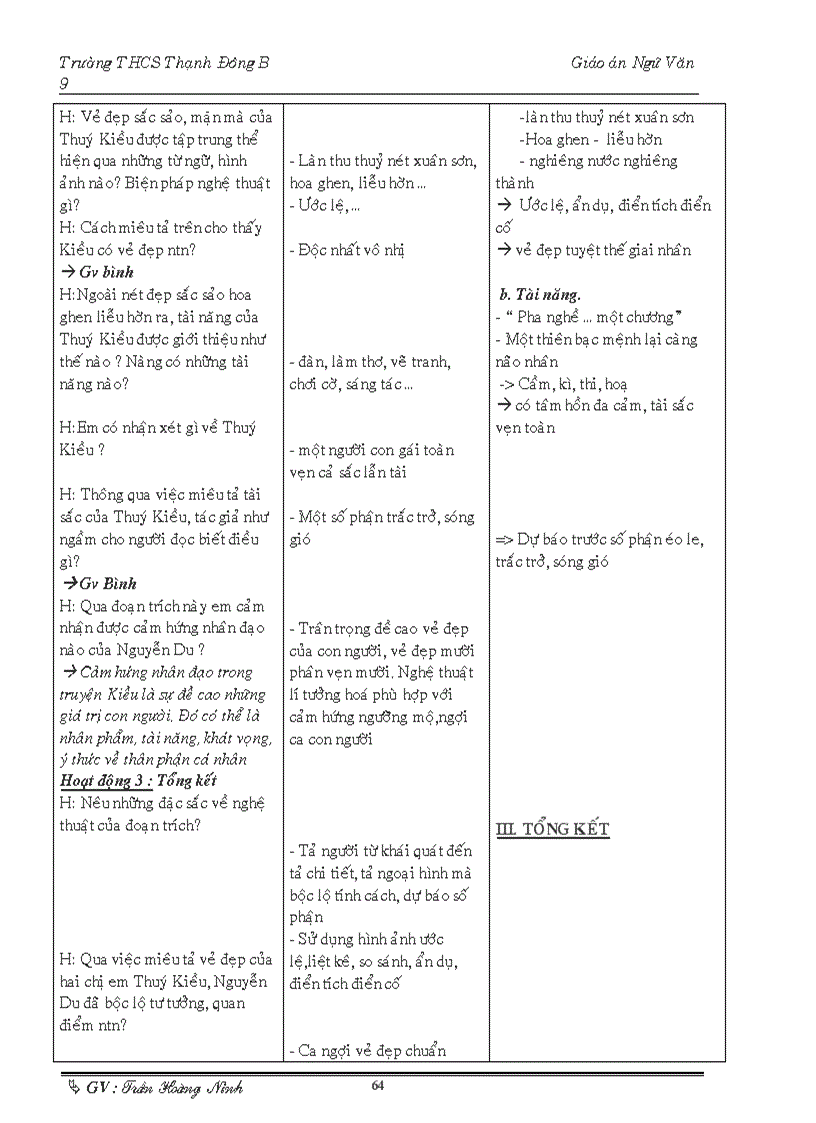 image for page Giáo án ngữ văn 9 tuần 1 tuần 6