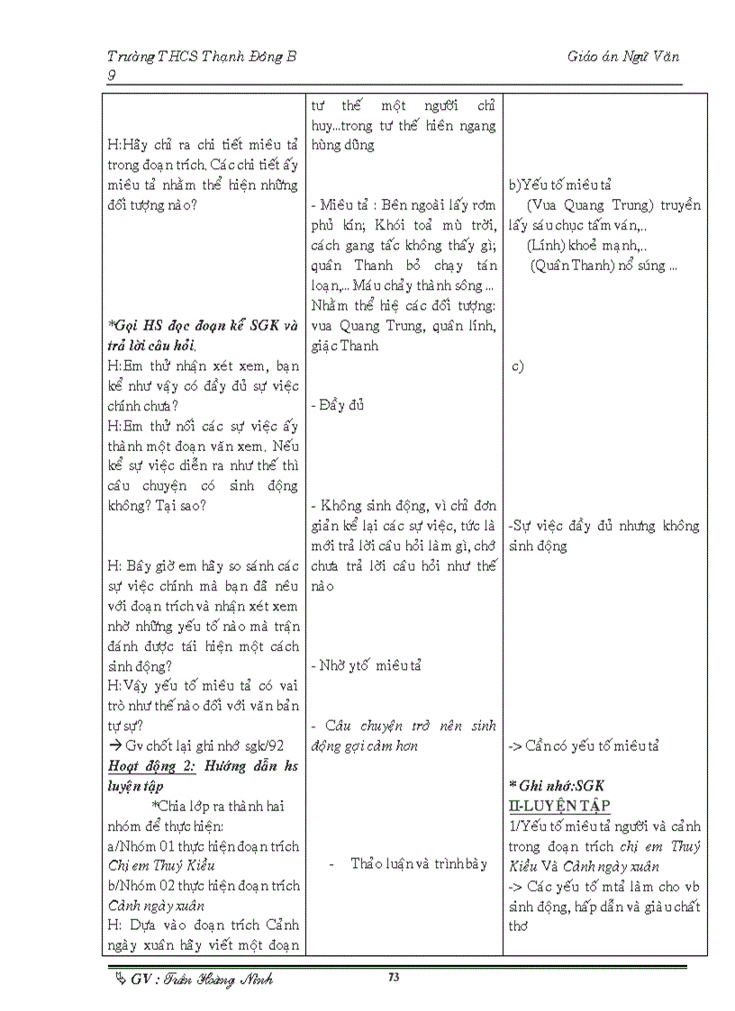 image for page Giáo án ngữ văn 9 tuần 1 tuần 6