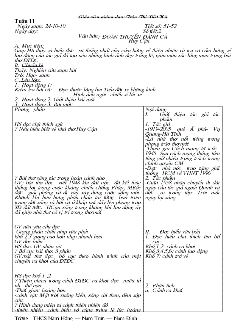 image for page Giáo án Ngữ văn 9 tuần 11