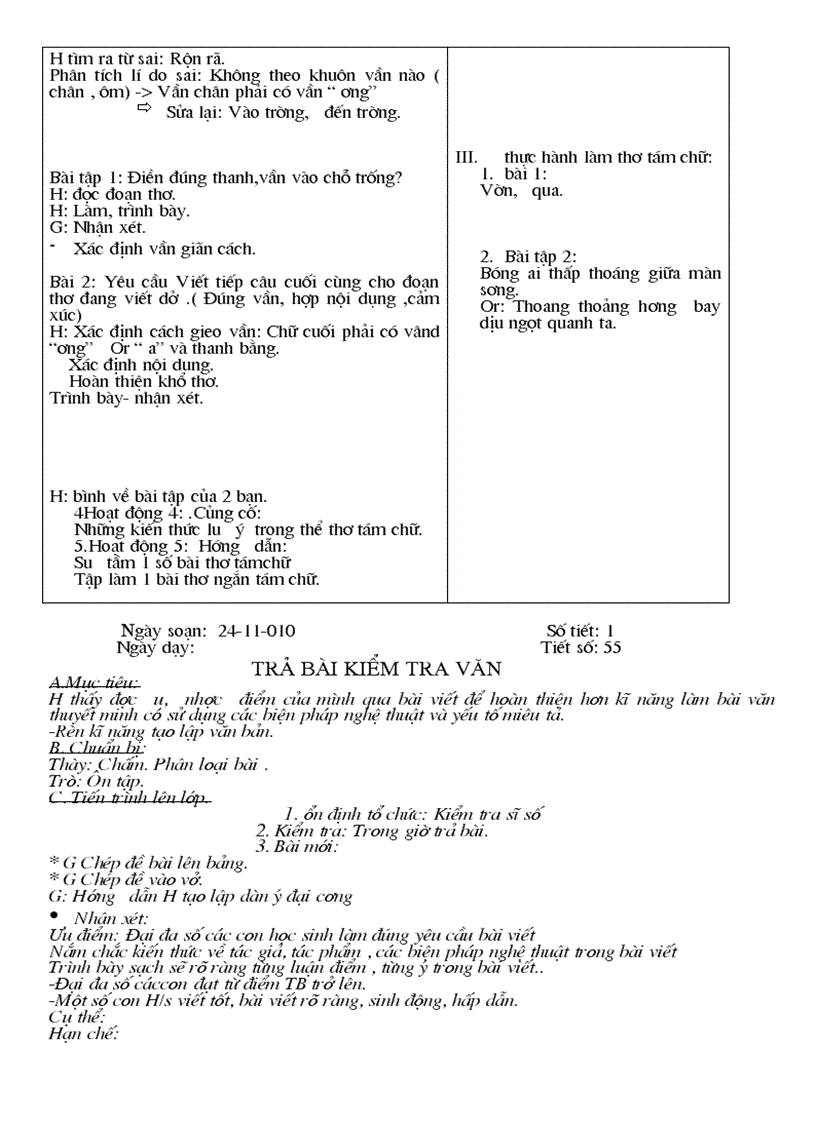 image for page Giáo án Ngữ văn 9 tuần 11