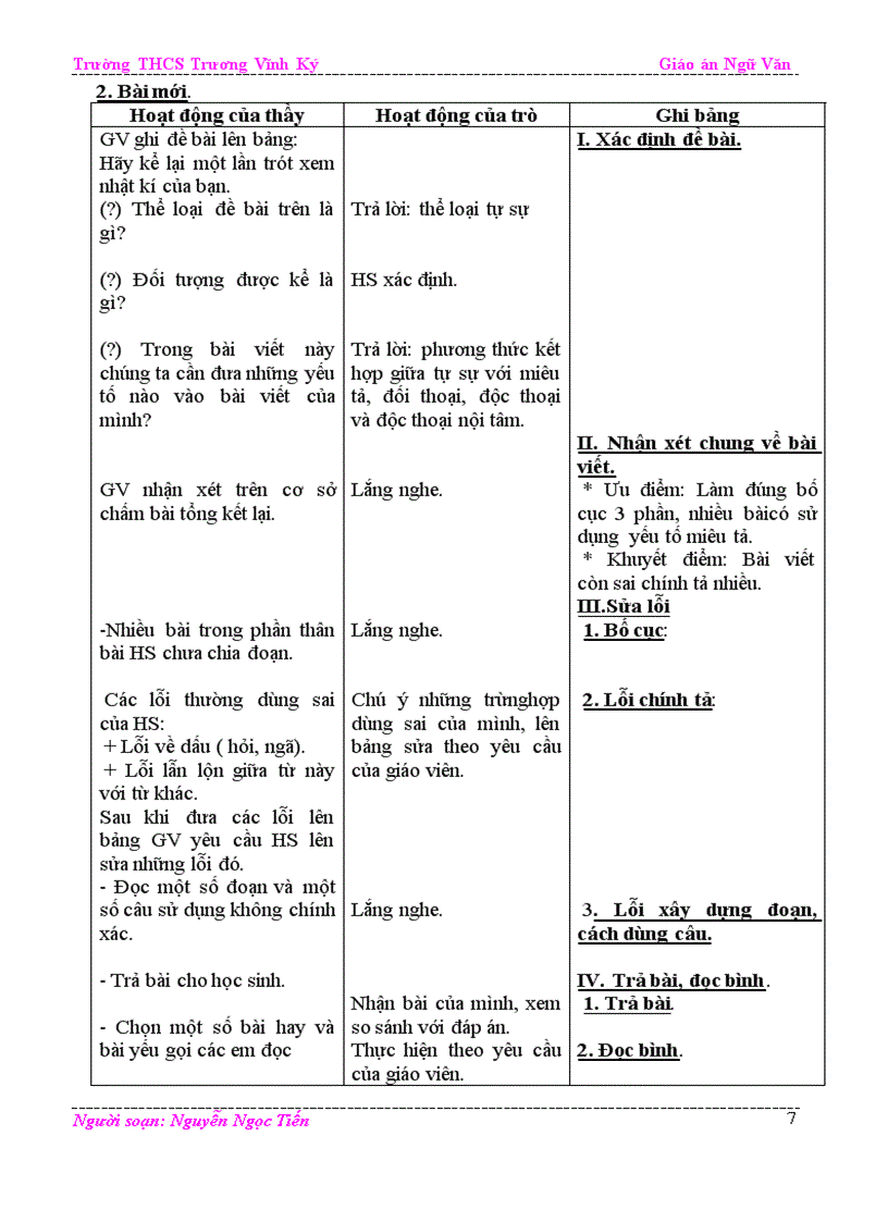 image for page Giáo án Ngữ Văn 9 tuần 16 17 CKTKN