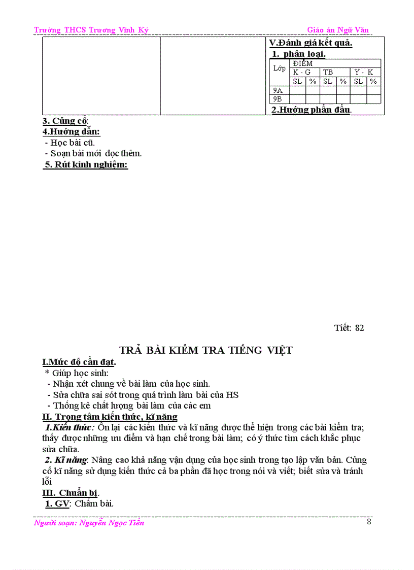 image for page Giáo án Ngữ Văn 9 tuần 16 17 CKTKN