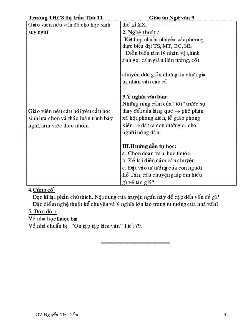 image for page Giáo án ngữ văn 9 tuần 16 18