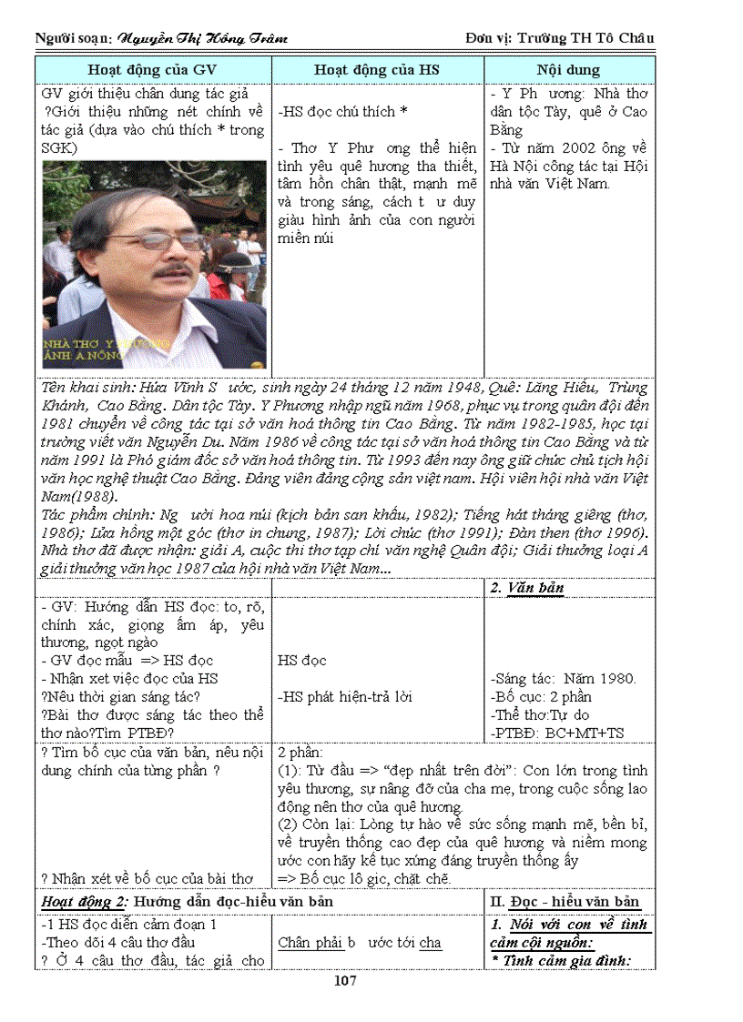 image for page Giáo án ngữ văn 9 tuần 26 3 cột