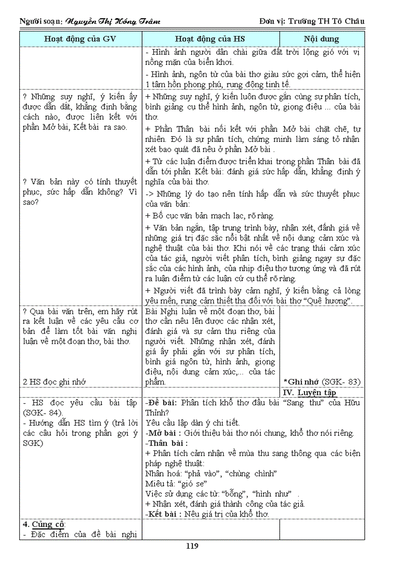 image for page Giáo án ngữ văn 9 tuần 26 3 cột