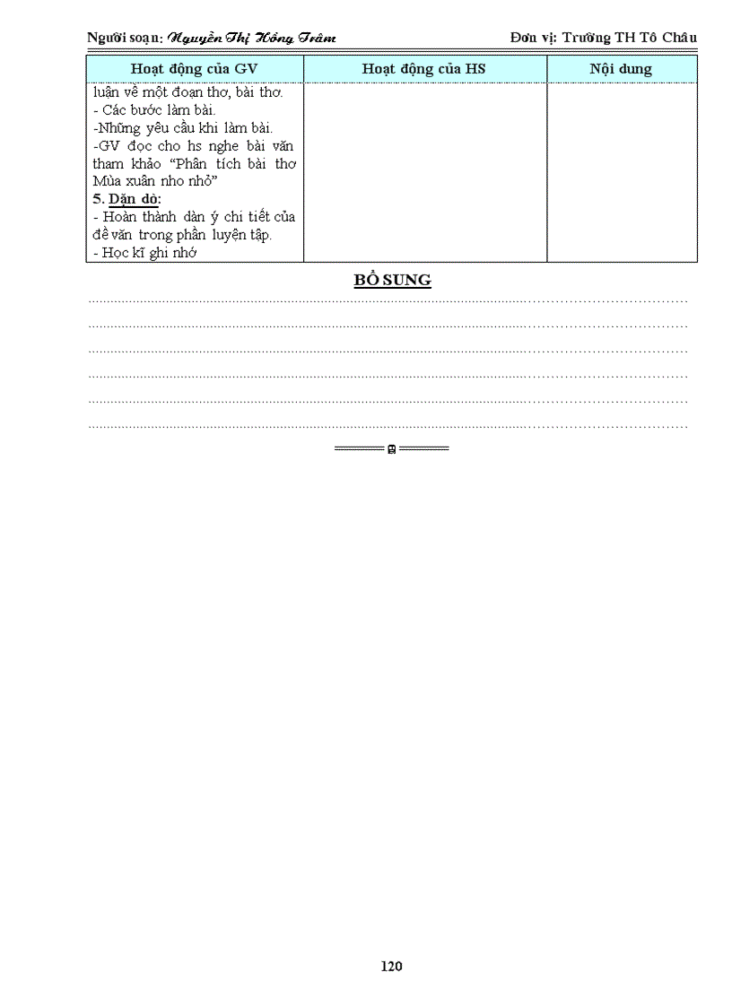 image for page Giáo án ngữ văn 9 tuần 26 3 cột