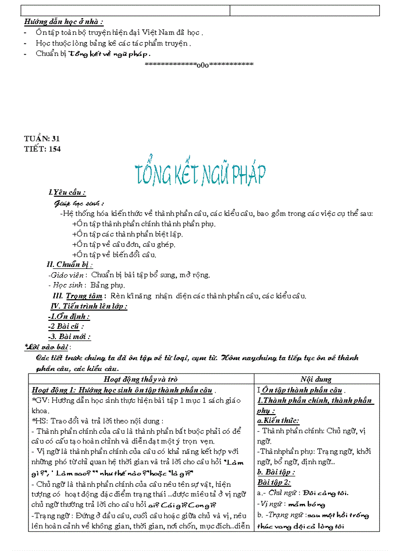 image for page Giáo án ngữ văn 9 tuần 29