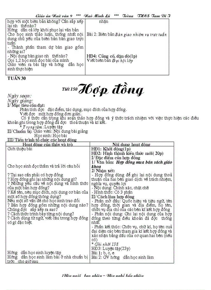 image for page Giáo án Ngữ văn 9 tuần 30