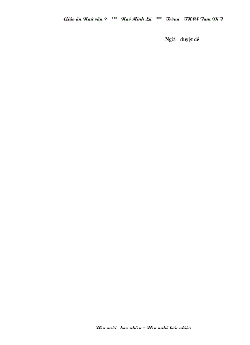 image for page Giáo án ngữ văn 9 Tuần 31