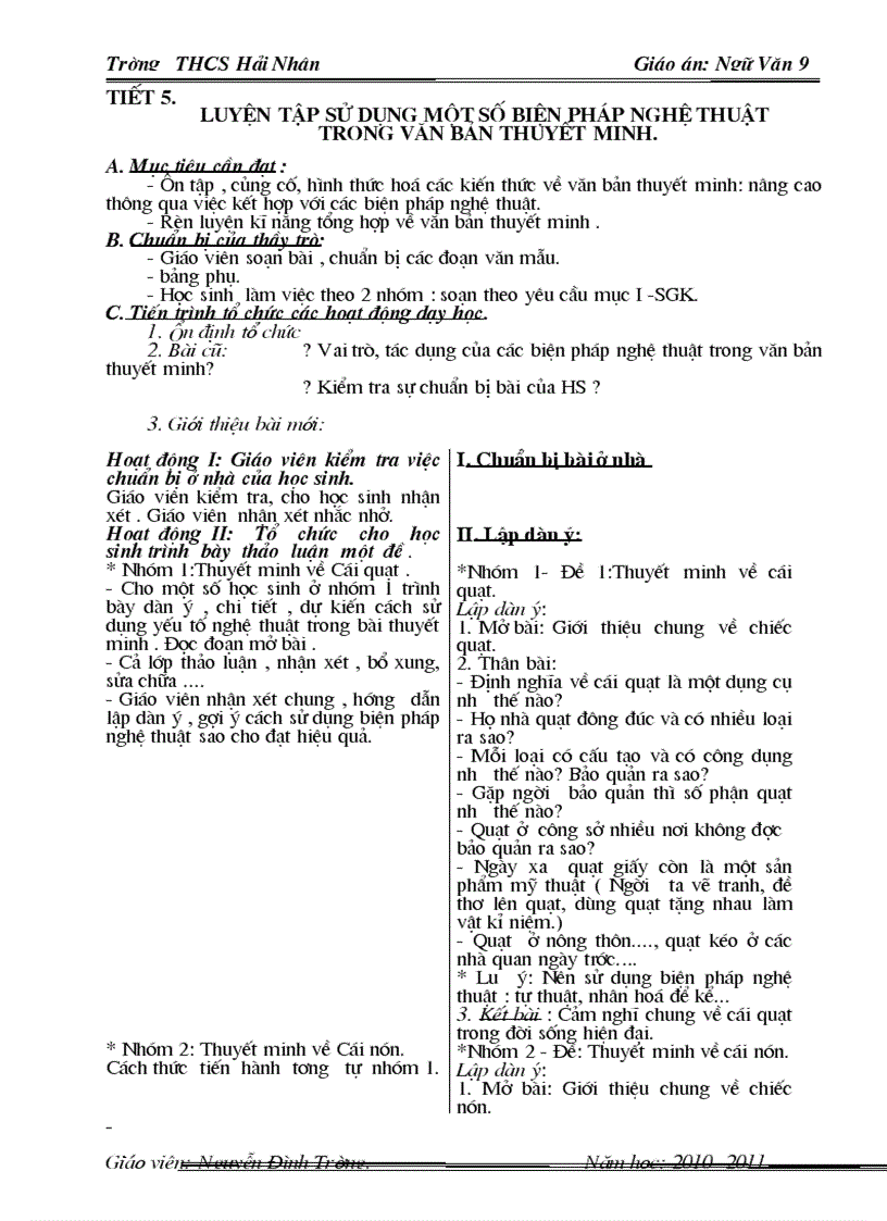 image for page Giáo án Ngữ văn 9 Chuẩn KTKN 1