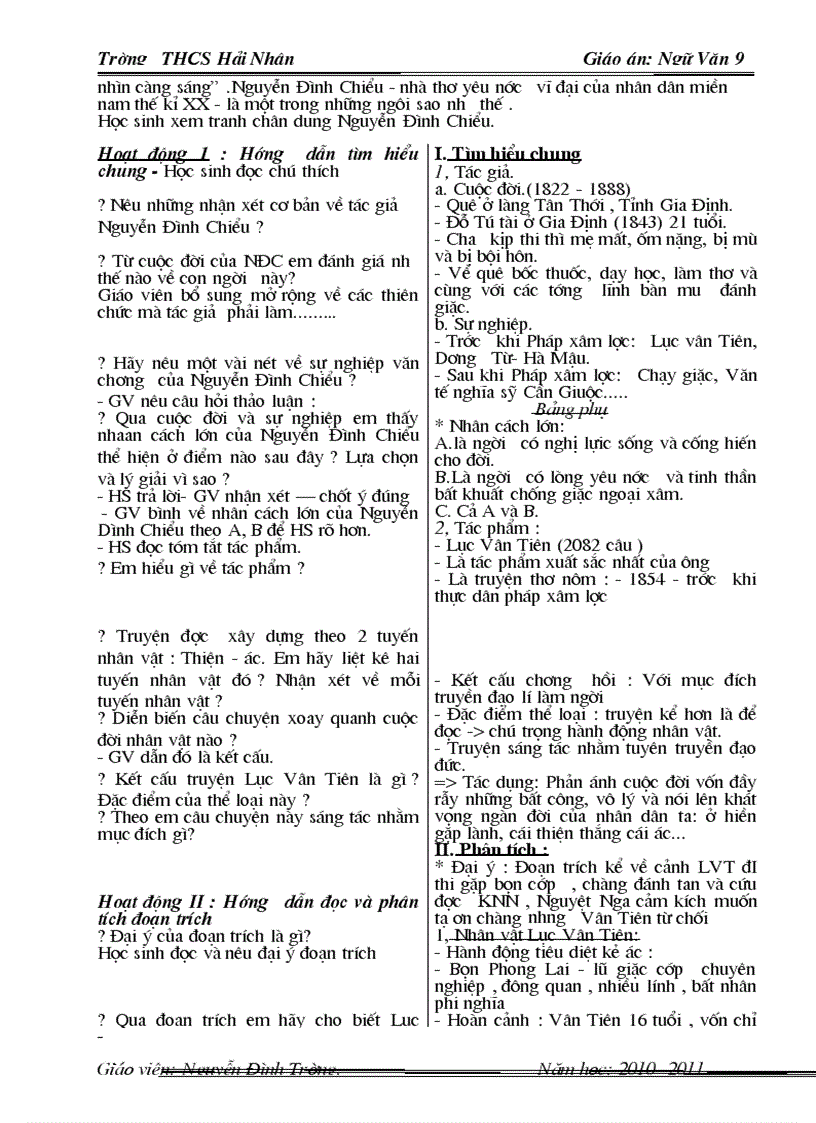 image for page Giáo án Ngữ văn 9 Chuẩn KTKN 1