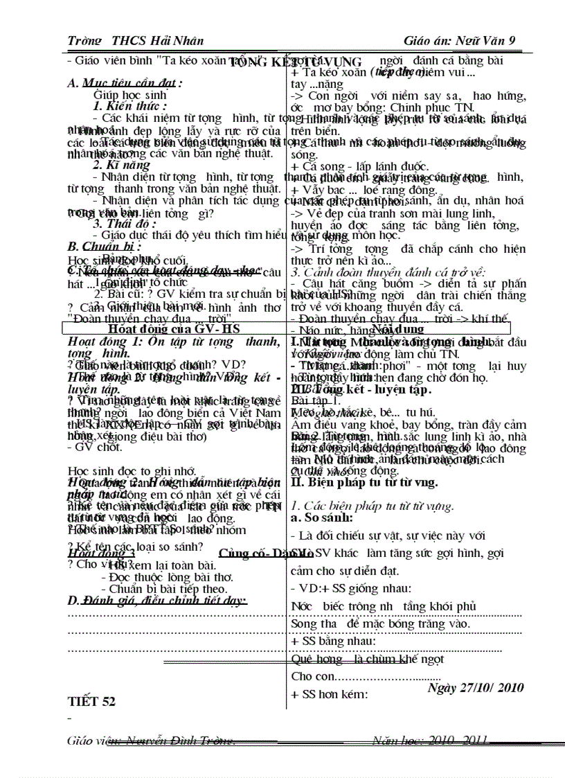 image for page Giáo án Ngữ văn 9 Chuẩn KTKN 1