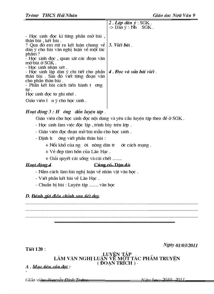 image for page Giáo án Ngữ văn 9 Chuẩn KTKN 1