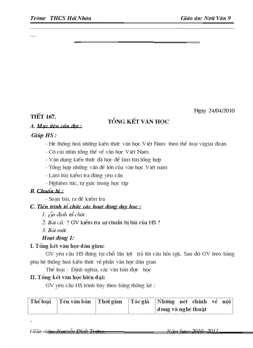 image for page Giáo án Ngữ văn 9 Chuẩn KTKN 1