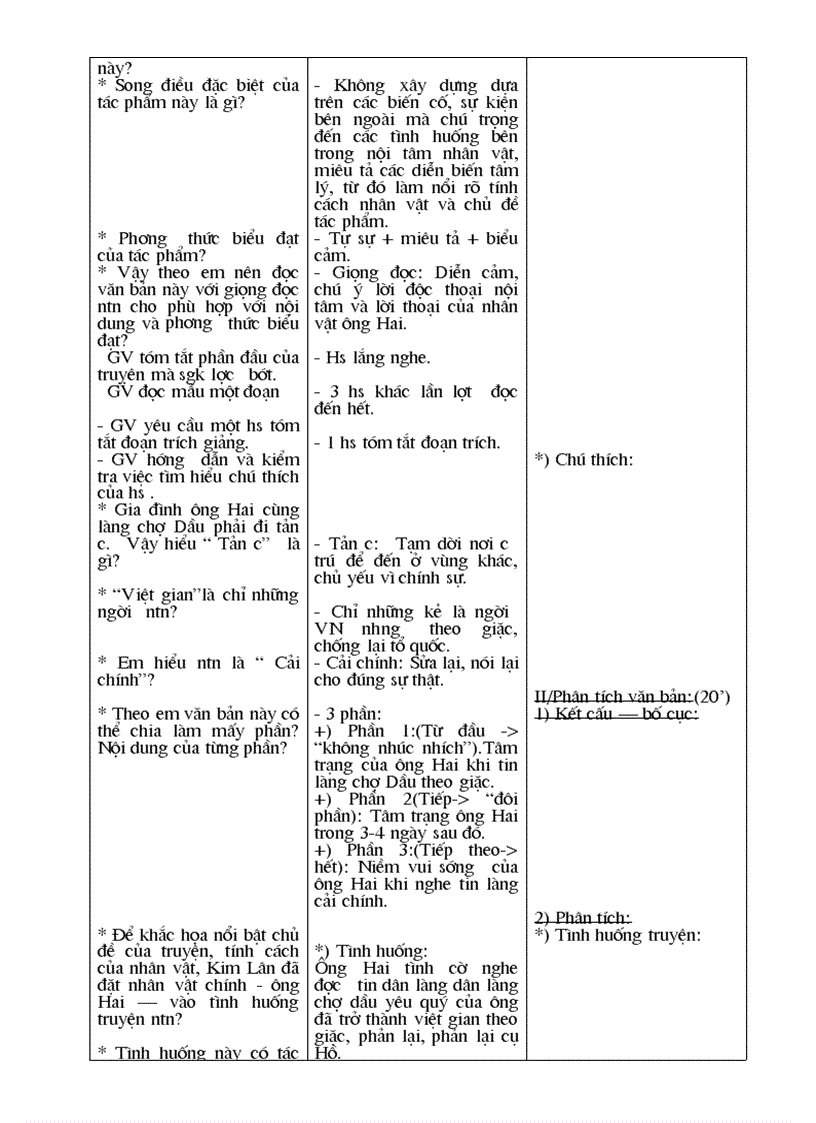 image for page Giáo án Ngữ văn 9 Quyển 2 3 cột