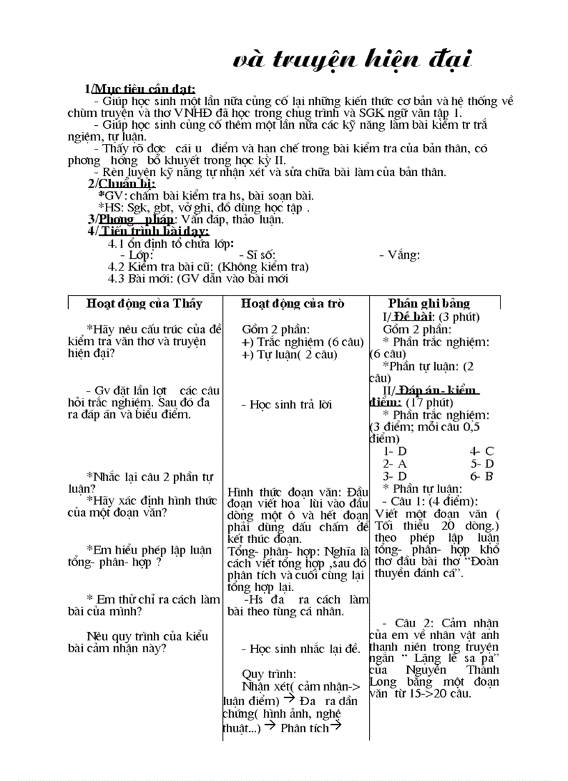 image for page Giáo án Ngữ văn 9 Quyển 2 3 cột