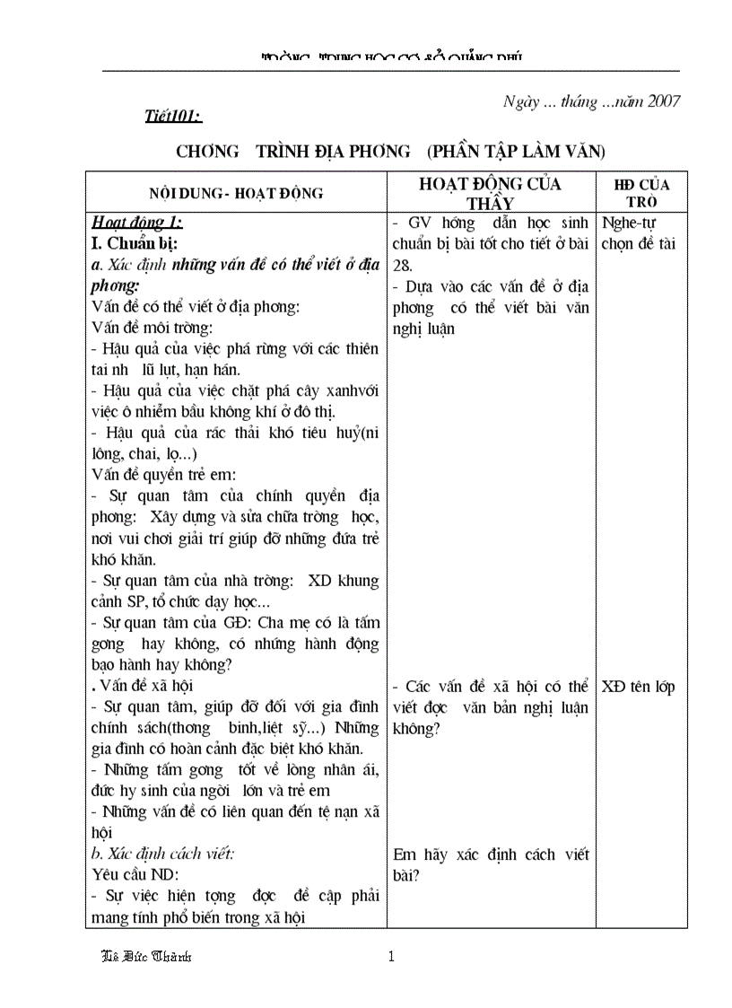 image for page Giáo án Ngữ văn lớp 9 HK II