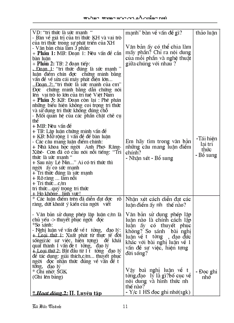 image for page Giáo án Ngữ văn lớp 9 HK II