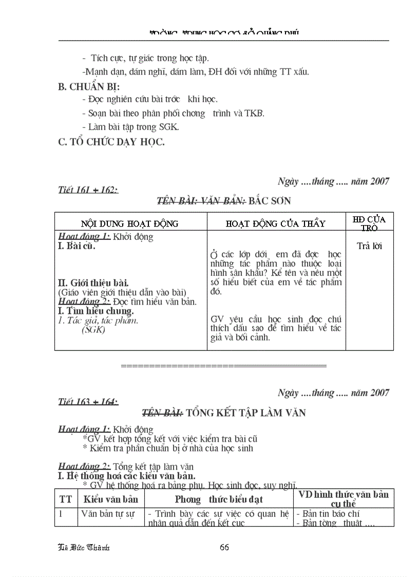 image for page Giáo án Ngữ văn lớp 9 HK II