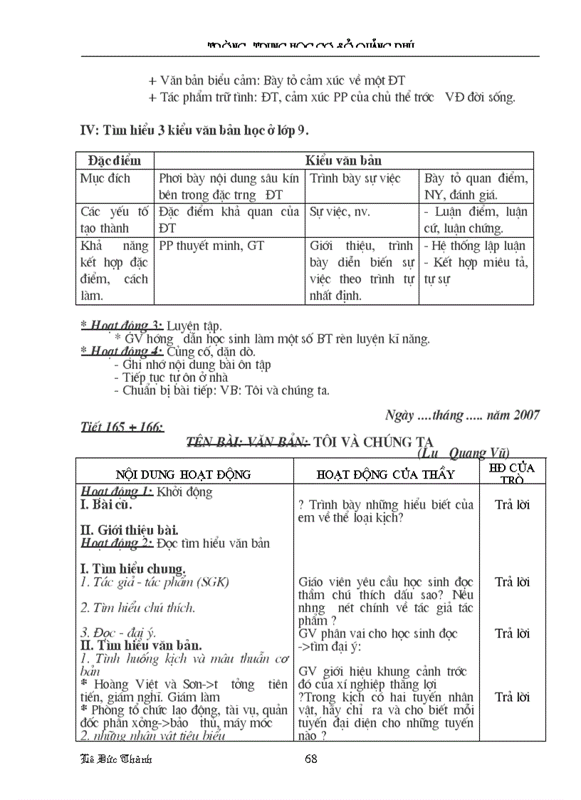 image for page Giáo án Ngữ văn lớp 9 HK II